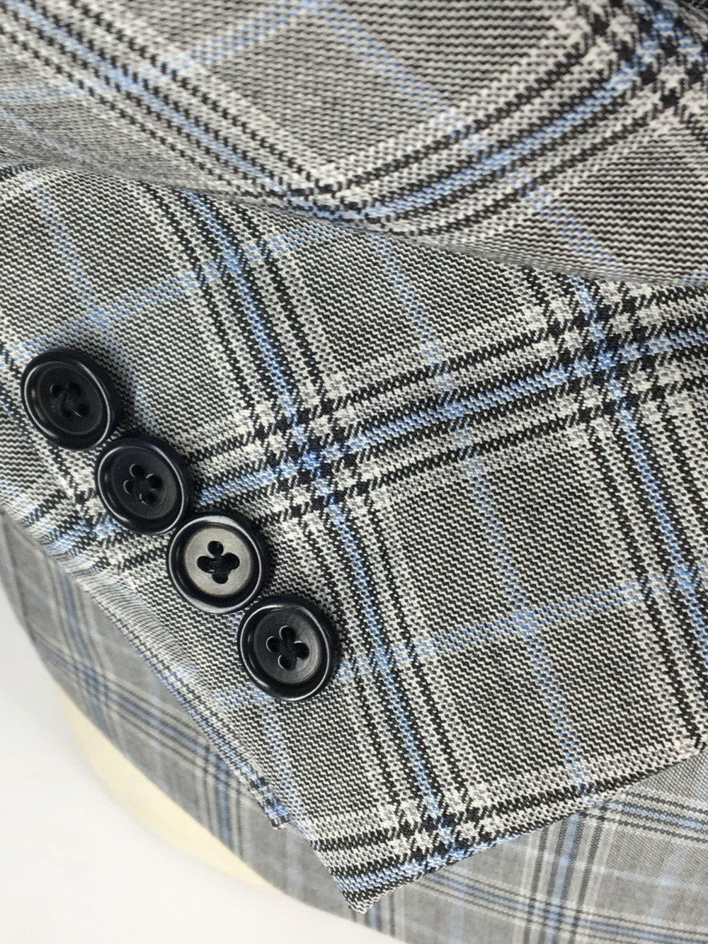44R Brooks Brothers Mens 2 Button 100% Wool Blazer Sport Coat Glen Check Blue